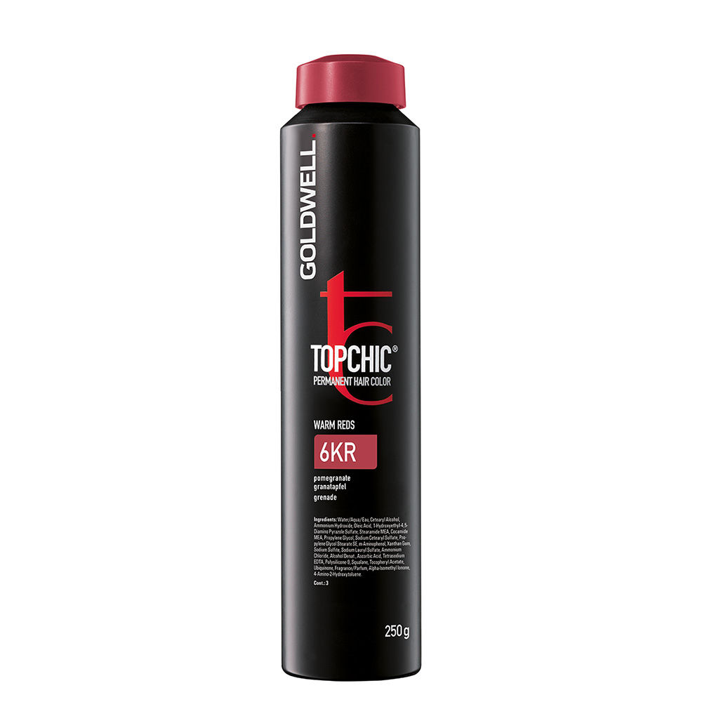 GOLDWELL TOPCHIC permanent hair color – 6KR pomegranate, 250ml | e-laimalux