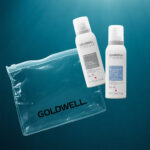 GOLDWELL Travel size komplekts: STS  BODIFYNG CON – apjomu piešķirošas un kontrolējošas matu putas, 75ml +STS Strong Hairspray - stipras fiksācijas matu laka, 75 ml + caurspīdīga kosmētikas somiņa